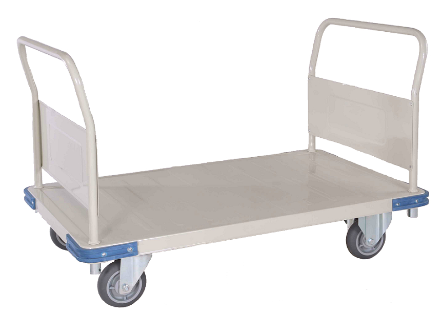 Double Handle Platform Trolley – Heavy Duty Trolley with Two End Handles for Easy Control, Ideal for Warehouse Picking, Logistics and Industrial Material Movement
